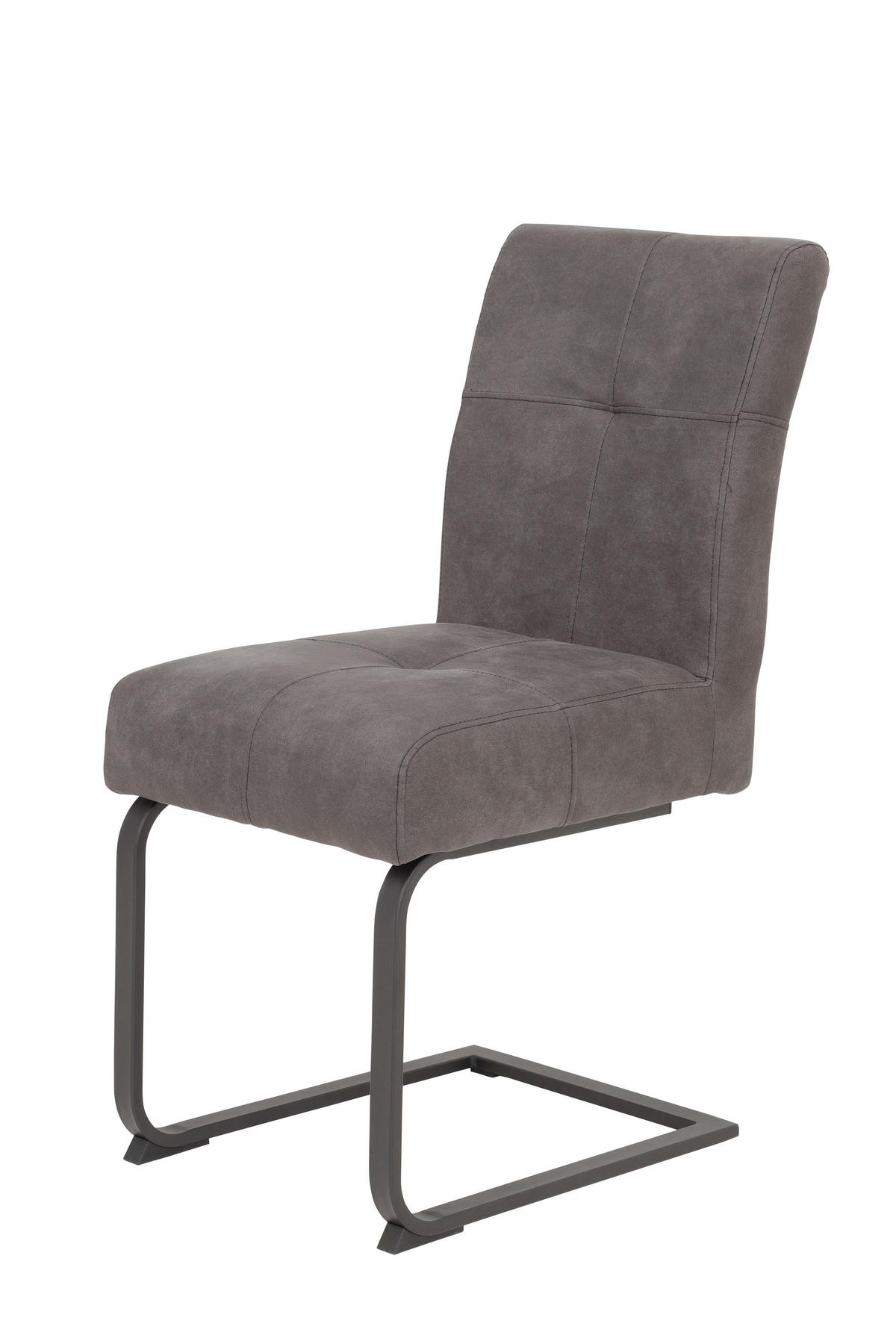 TISCHGRUPPE in Metall, Textil, Holzwerkstoff Anthrazit, Alteiche  - Alteiche/Anthrazit, MODERN, Holzwerkstoff/Textil (120 - 160/76/80cm) - MID.YOU