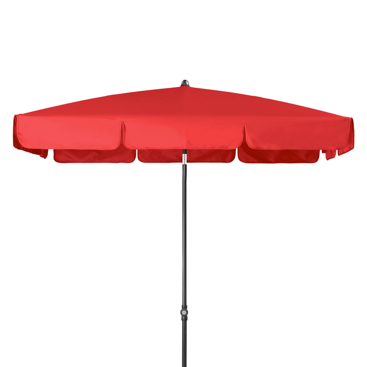 SONNENSCHIRM  225/120 cm  - Anthrazit/Rot, Basics, Textil/Metall (225/120cm) - Doppler