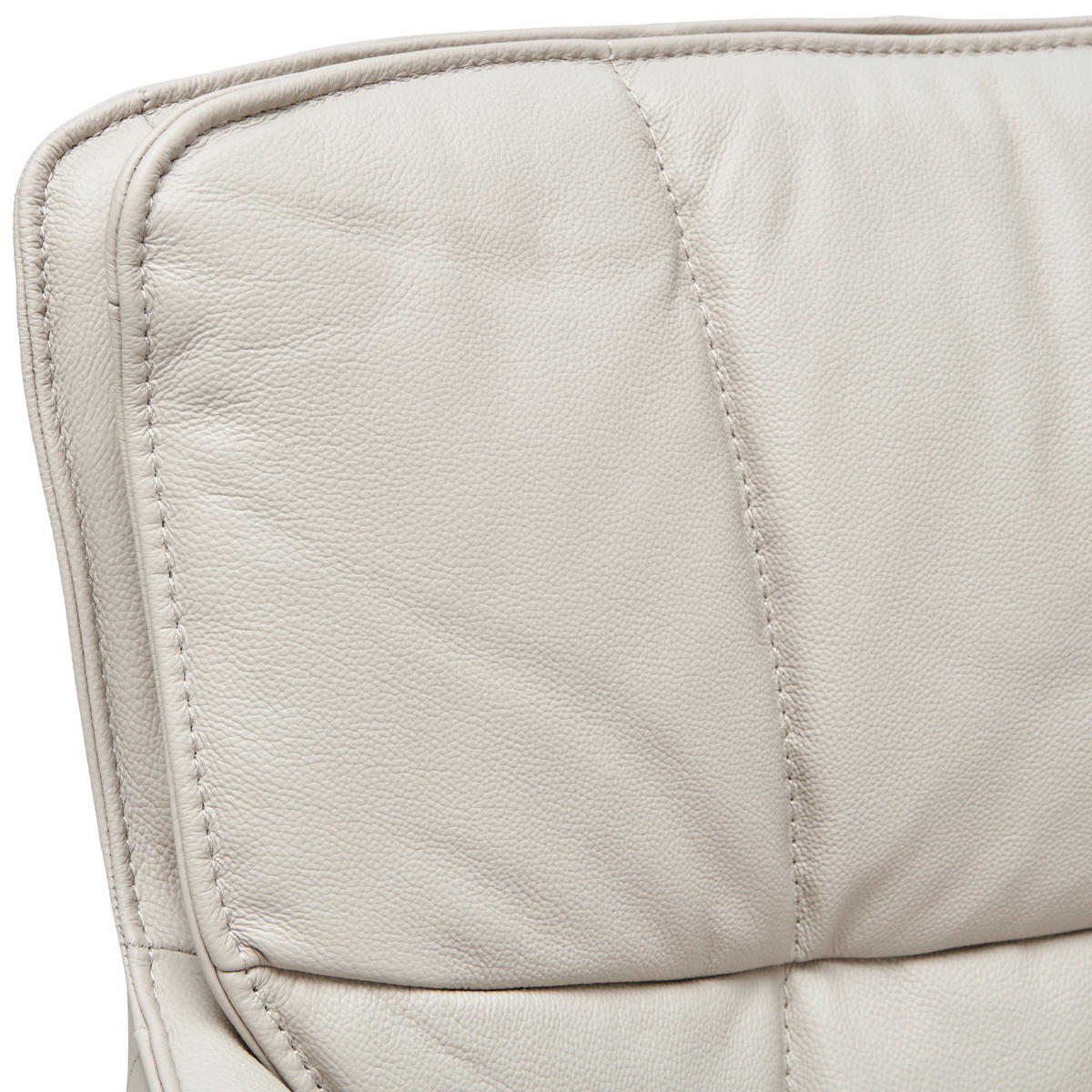 ARMLEHNSTUHL  in Stahl Echtleder pigmentiert  - Beige/Schwarz, Design, Leder/Metall (59/87/64.5cm) - Livetastic