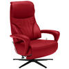 RELAXSESSEL in Leder Rot  - Rot/Schwarz, Design, Leder/Metall (75/106/88cm) - Dieter Knoll