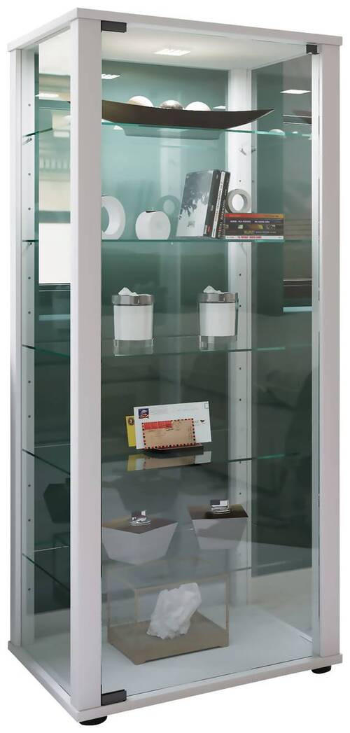 VITRINE in Weiß  - Schwarz/Weiß, MODERN, Glas/Holzwerkstoff (50/114,5/38cm) - MID.YOU