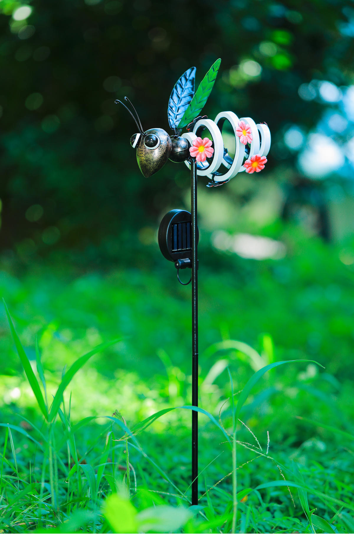 LAMPĂ SOLARĂ  - alb/roz antic, Trend, plastic/metal (18,7/8,8/80cm) - Ambia Garden