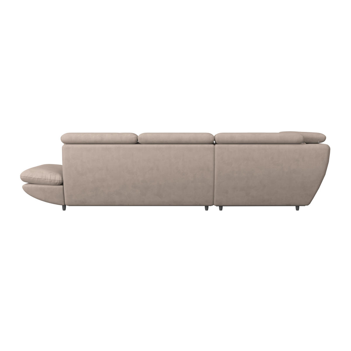 WOHNLANDSCHAFT in Mikrofaser Beige  - Beige/Schwarz, Modern, Kunststoff/Textil (311/233cm) - MID.YOU