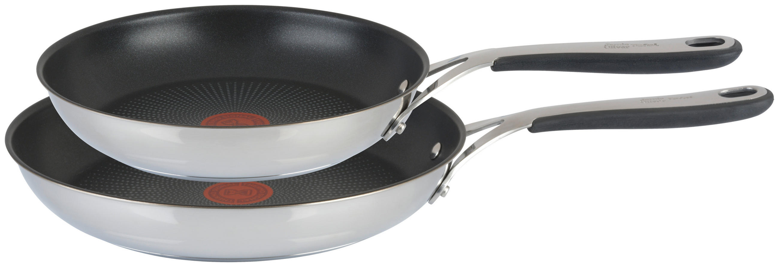 PFANNENSET JO Kitchen Essentials 2-teilig  - Edelstahlfarben/Schwarz, Basics, Metall - Tefal