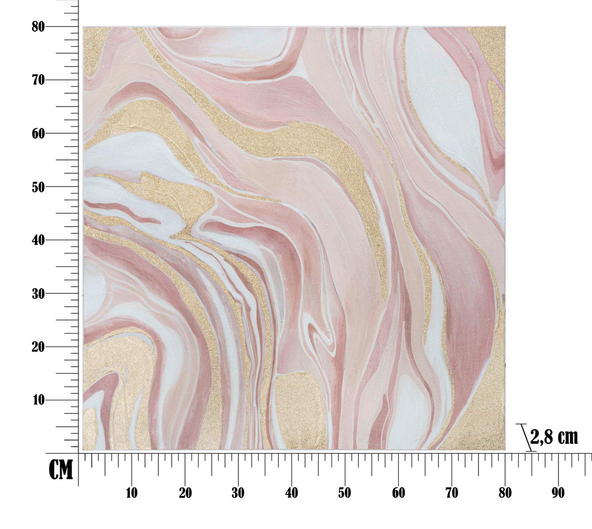 LEINWANDBILD Abstraktes  - Basics, Holz/Textil (80/80/2.8cm)
