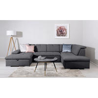 WOHNLANDSCHAFT Dunkelgrau  - Dunkelgrau/Grau, Design, Textil/Metall (173/328/215cm) - MID.YOU