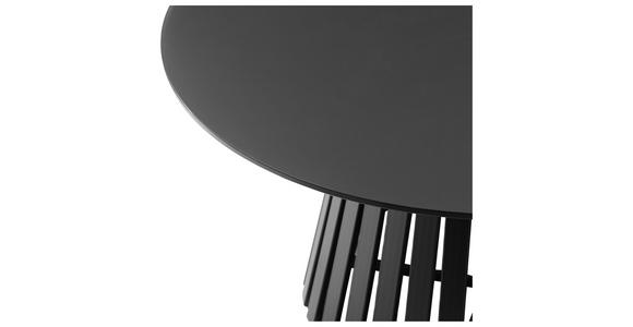 COUCHTISCH Klarglas 80/80/40 cm rund Schwarz - Schwarz, Design, Glas/Metall (80/80/40cm) - Carryhome
