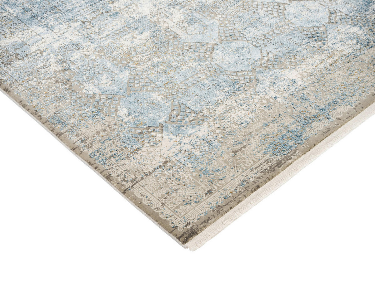 VINTAGE-TEPPICH 240/340 cm Apollo Blau, Grau, Hellgrau, Hellblau, Dunkelblau, Dunkelgrau  - Blau/Dunkelgrau, Design, Textil (240/340cm) - Musterring