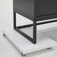 HIGHBOARD  in 120/130/40 cm  - Anthrazit/Schwarz, Design, Holzwerkstoff/Metall (120/130/40cm) - Novel
