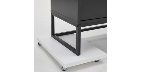 HIGHBOARD in 120/130/40 cm - Anthrazit/Schwarz, Design, Holzwerkstoff/Metall (120/130/40cm) - Novel