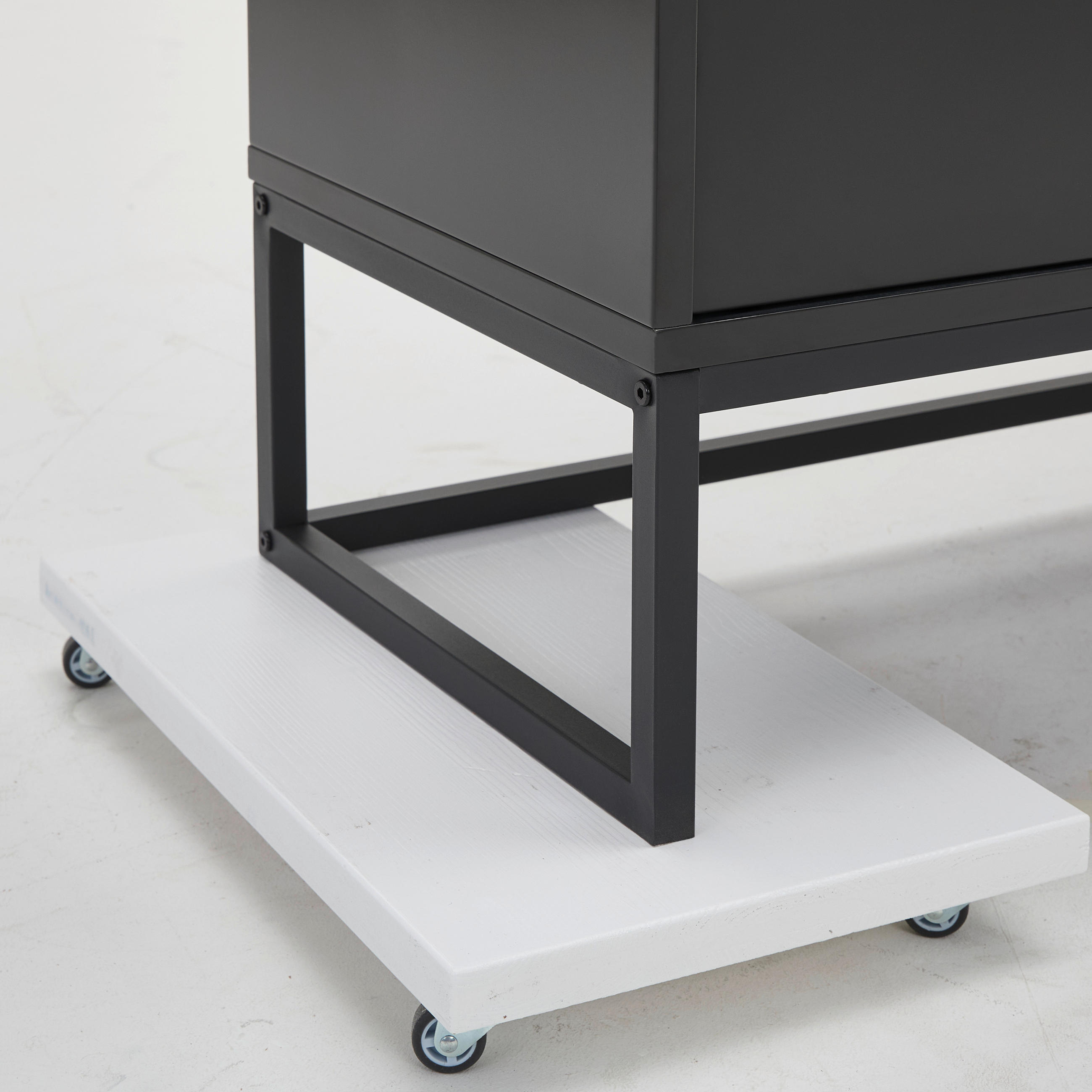 HIGHBOARD  in 120/130/40 cm  - Anthrazit/Schwarz, Design, Holzwerkstoff/Metall (120/130/40cm) - Novel
