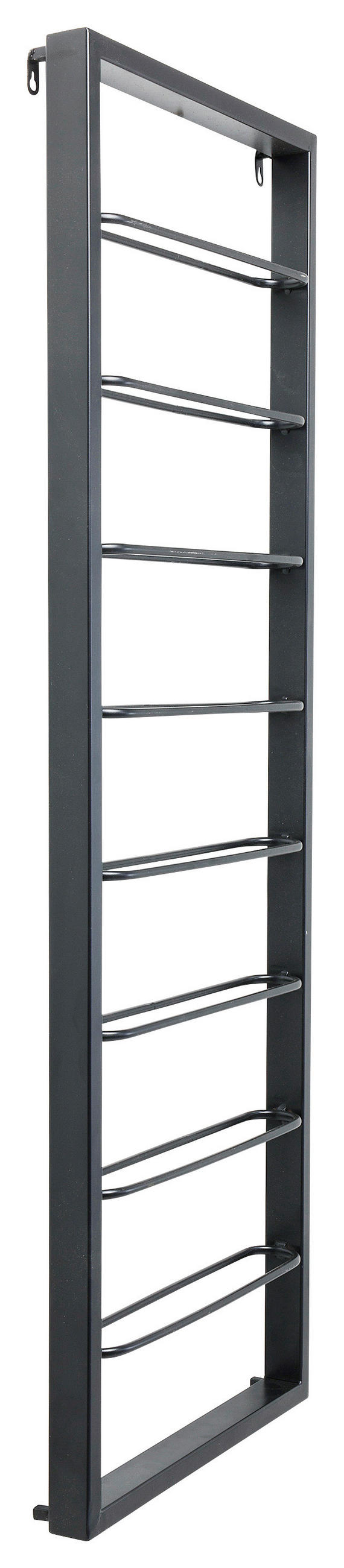 WEINREGAL 42/120/6 cm  - Schwarz, Design, Metall (42/120/6cm) - Kare-Design