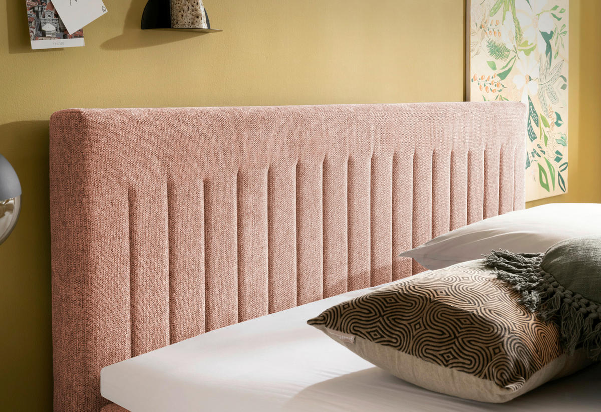 BOXSPRINGBETT 180/200 cm  in Rostfarben  - Rostfarben/Schwarz, Basics, Textil/Metall (180/200cm) - Boxxx