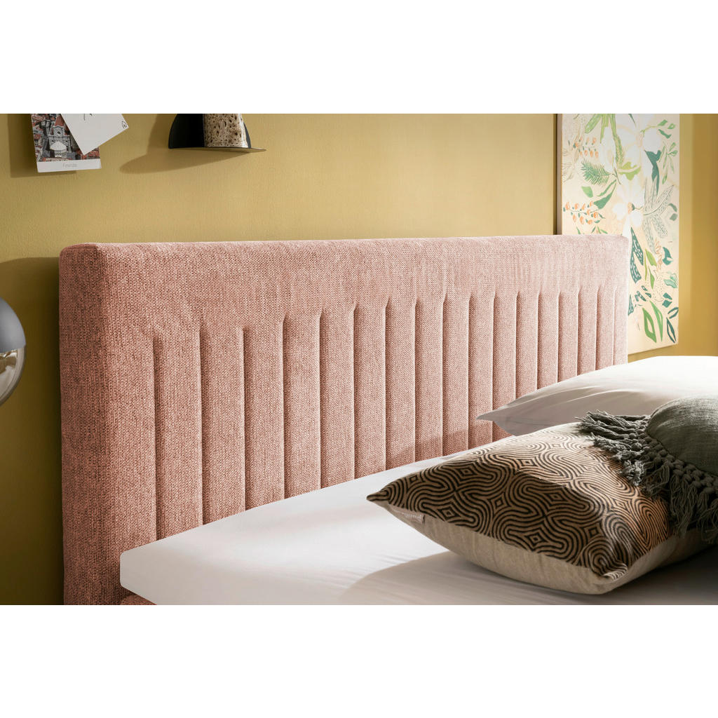 Thumbnail - Boxxx Boxspringbett, Rost, Textil, Buche, massiv, H4, Höhe ca. 17 cm, 180x200 cm, Stoffauswahl, Topper durchgehend, Matr...