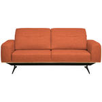 3-SITZER-SOFA Struktur Orange  - Schwarz/Orange, Design, Textil/Metall (205/76-97/102cm) - Novel