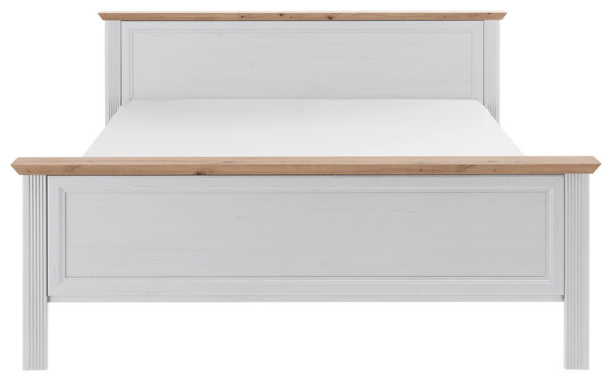 KREVET 180/200 cm     bela, hrast artisan  - bela/hrast artisan, Lajfstajl, pločasti materijal/plastika (180/200cm) - Landscape