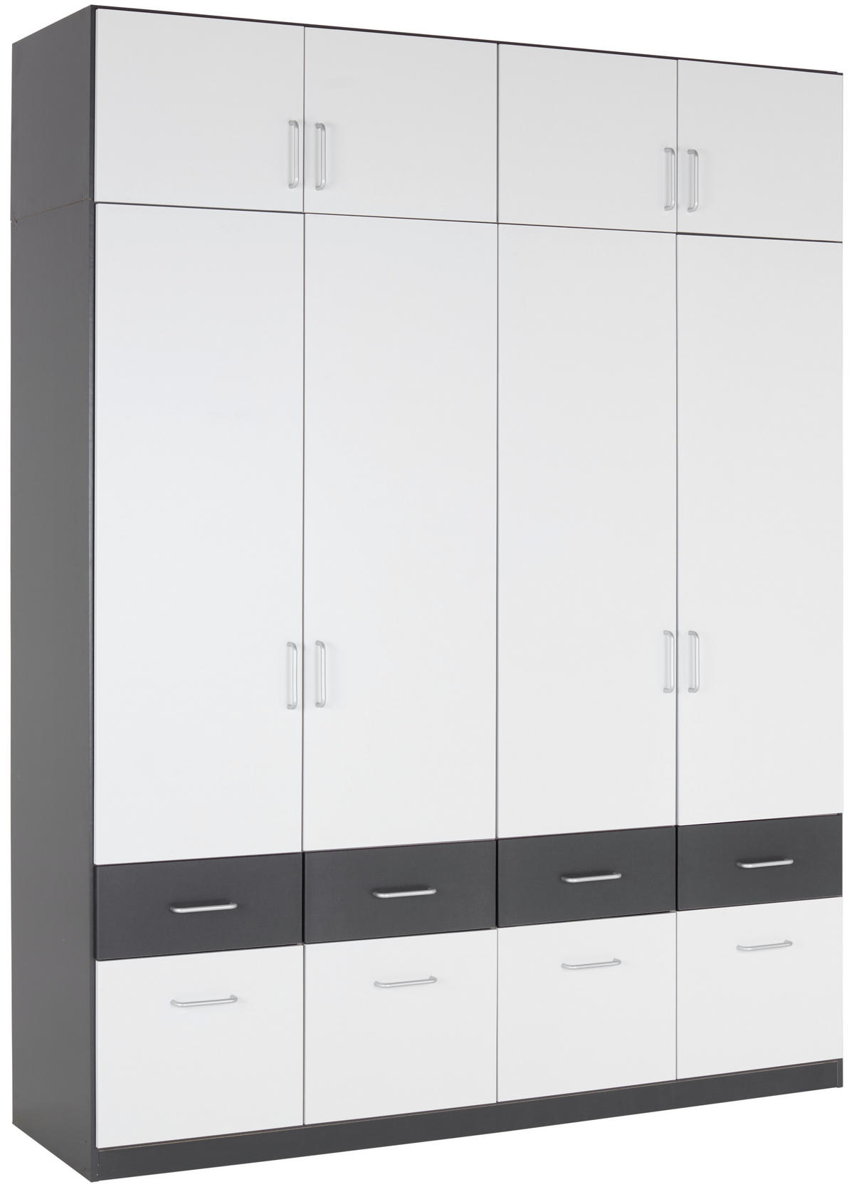 AUFSATZSCHRANK 181/39/54 cm  in  - Alufarben/Weiß, KONVENTIONELL, Holzwerkstoff (181/39/54cm) - Rauch Möbel