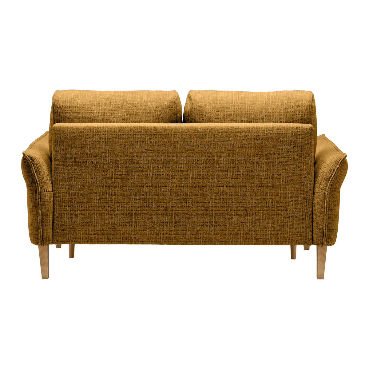 2-SITZER-SOFA in Webstoff Senfgelb  - Eichefarben/Senfgelb, Modern, Holz/Textil (150/85/92cm) - MID.YOU