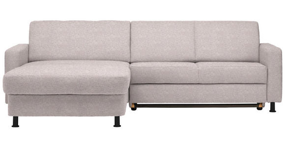 ECKSOFA in Webstoff Hellrosa  - Hellrosa/Schwarz, Design, Kunststoff/Textil (165/257cm) - Xora