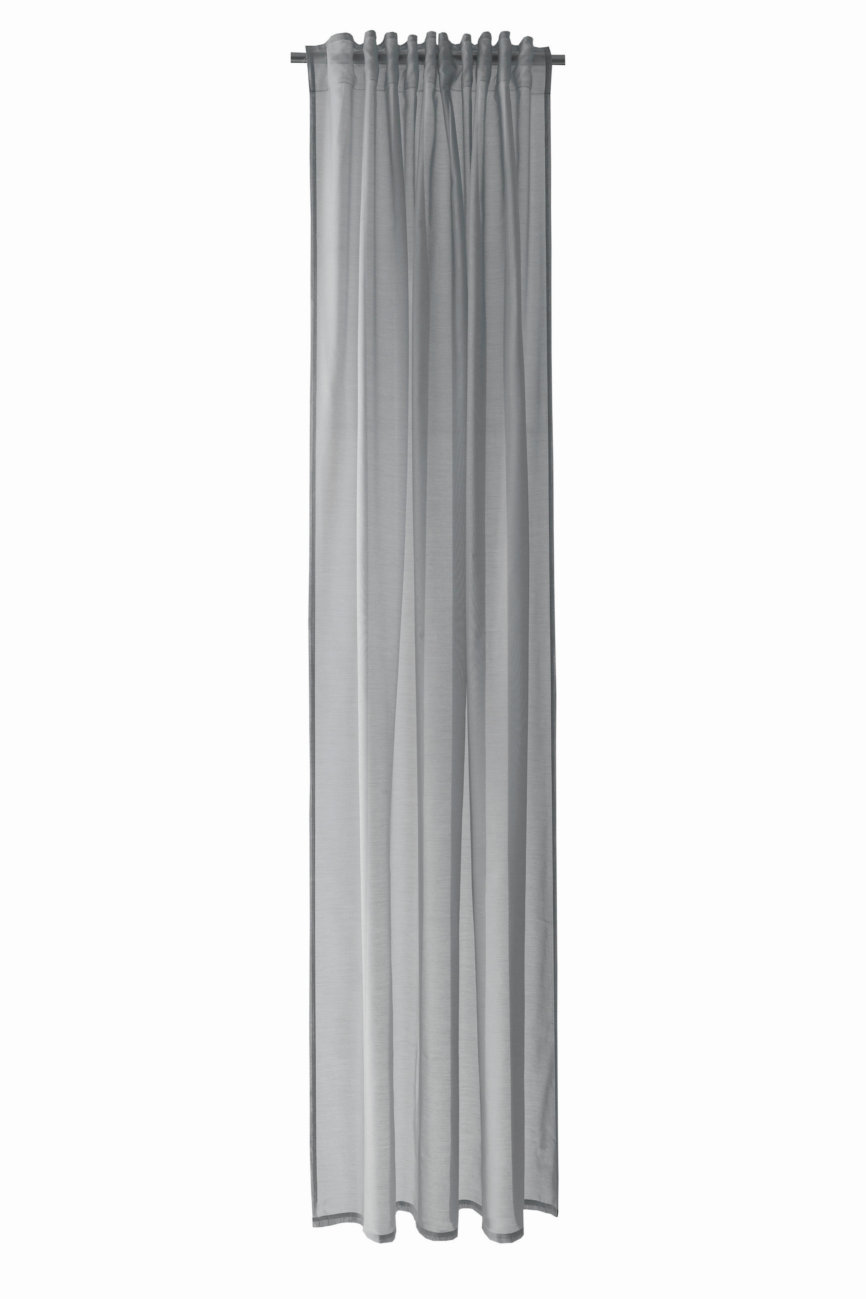 FERTIGVORHANG  transparent  140/245 cm   - Hellgrau, KONVENTIONELL, Textil (140/245cm)