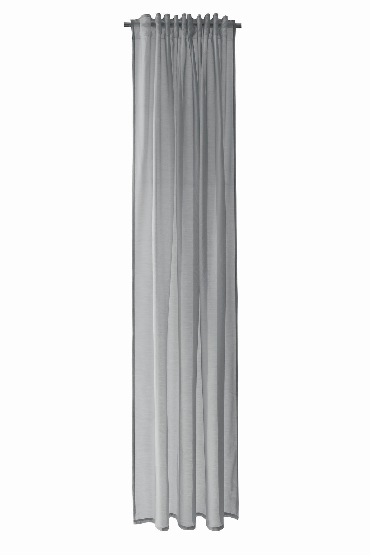 FERTIGVORHANG  transparent  140/245 cm   - Hellgrau, KONVENTIONELL, Textil (140/245cm)