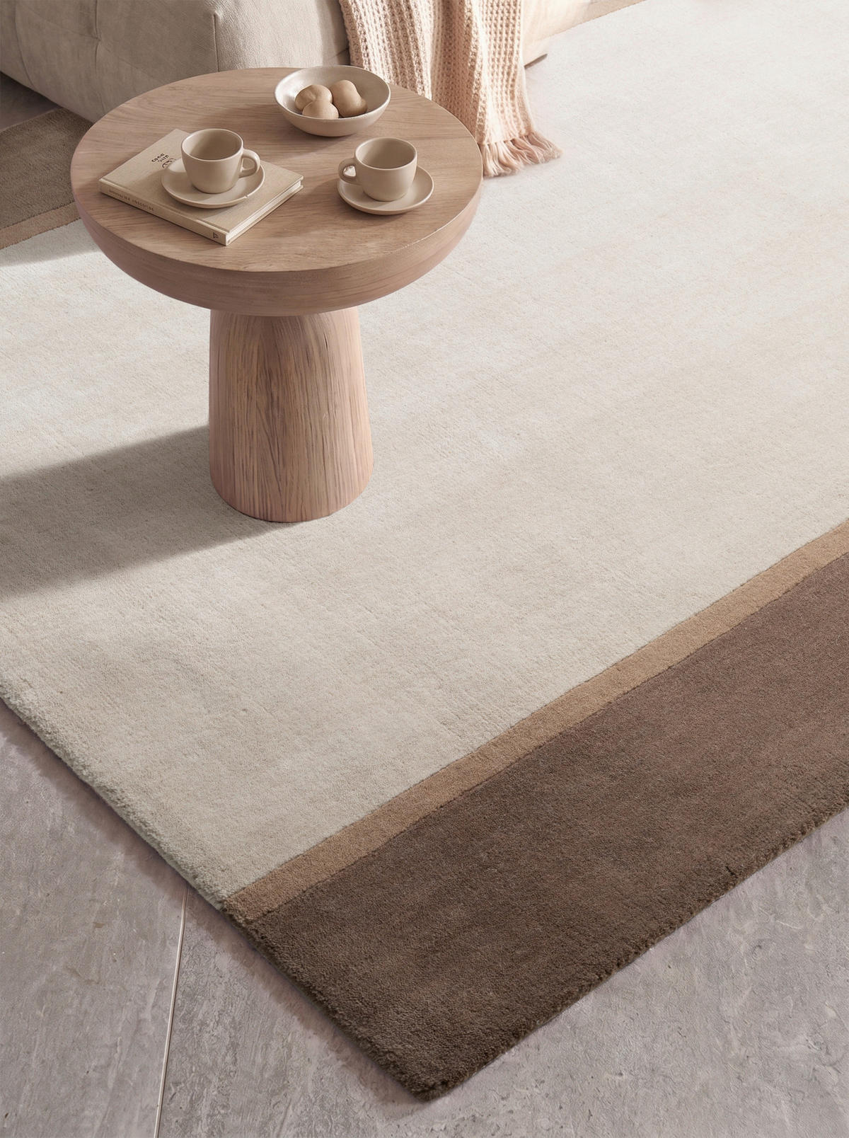 WOLLTEPPICH Wohnzimmer 200/290 cm Kollektion 1888 Rowan Braun, Creme rechteckig  - Creme/Braun, Basics, Textil (200/290cm) - Villeroy & Boch