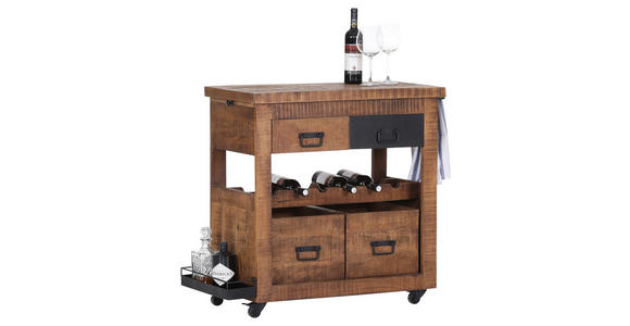 BARWAGEN BARNEY - Schwarz/Naturfarben, KONVENTIONELL, Holz/Holzwerkstoff (97/43/85cm) - Landscape
