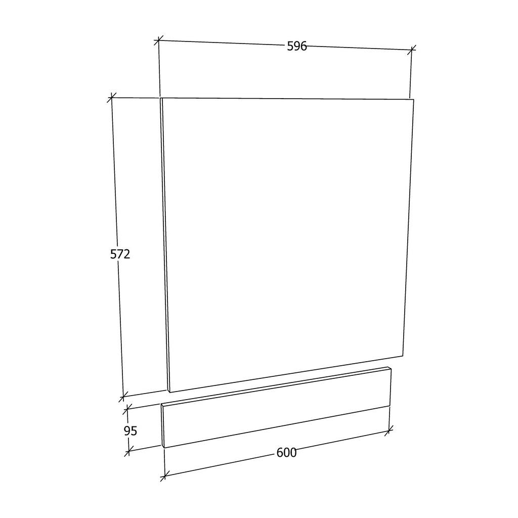 Thumbnail - Mid.you Geschirrspülerfront, Weiß, Sonoma Eiche, Holzwerkstoff, 60x67x2 cm, Küchen, Küchenmöbel, Küchenschränke, Geräteu...