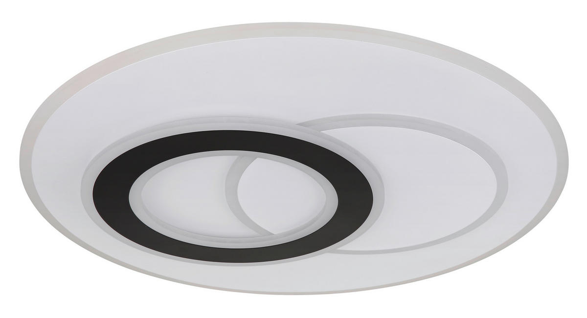LED-DECKENLEUCHTE 70/5,9 cm    - Opal/Schwarz, Design, Kunststoff/Metall (70/5,9cm)