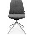 STUHL  in Aluminium Flachgewebe Metall, Textil  - Alufarben/Grau, Design, Textil/Metall (46/81,5-84,5/55cm) - Johann Jakob