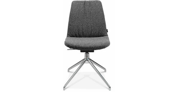 STUHL in Aluminium Flachgewebe Metall, Textil - Alufarben/Grau, Design, Textil/Metall (46/81,5-84,5/55cm) - Johann Jakob