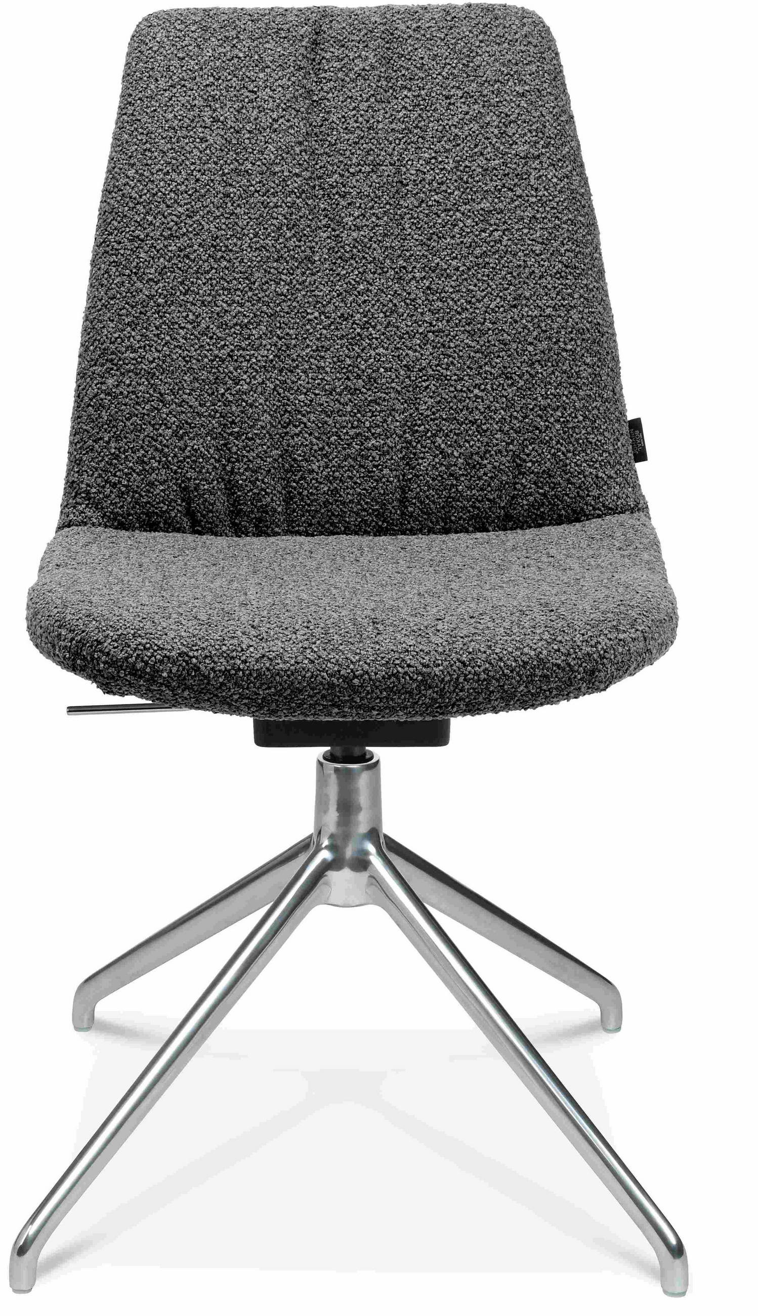 STUHL  in Aluminium Flachgewebe  - Alufarben/Grau, Design, Textil/Metall (46/81,5-84,5/55cm) - Johann Jakob