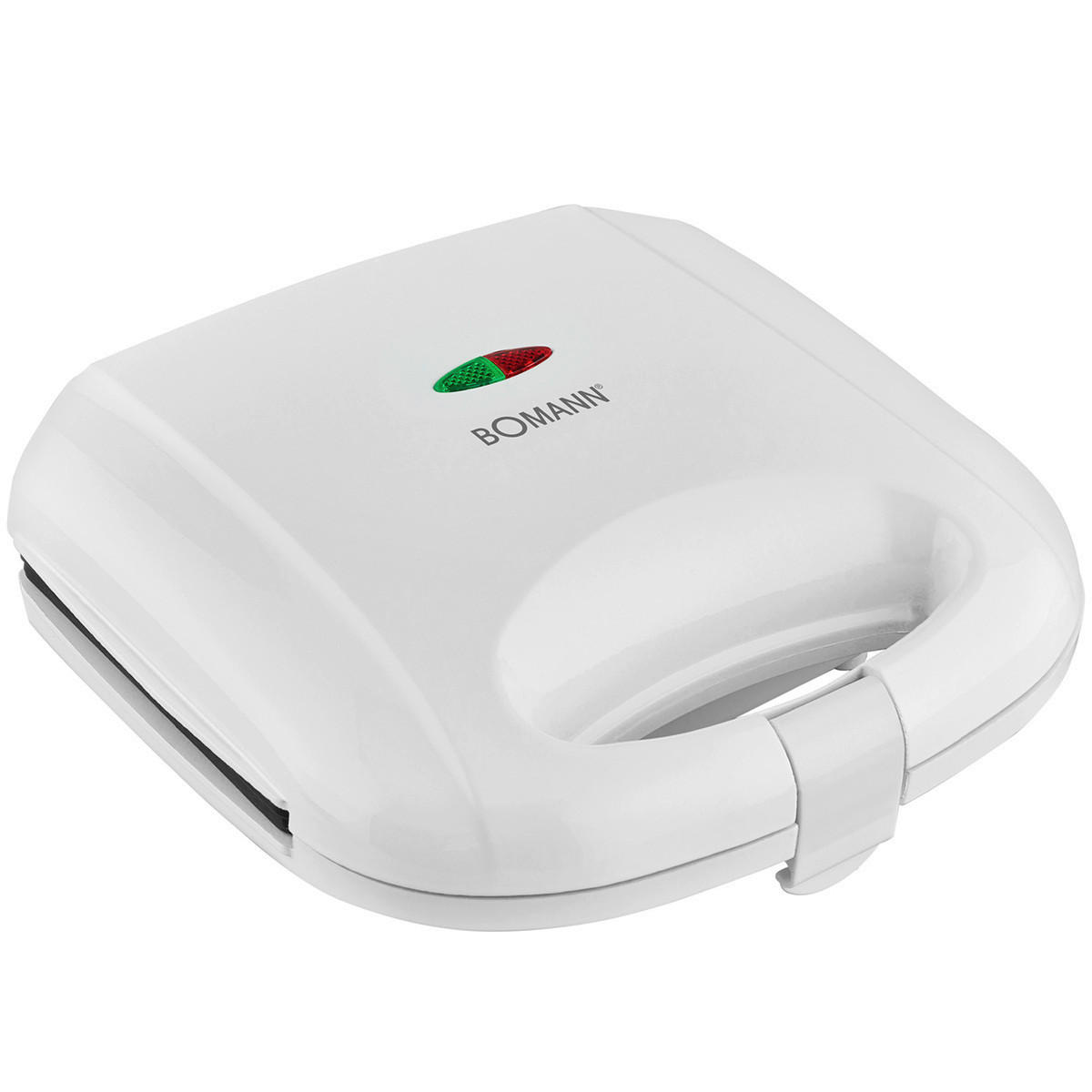 SANDWICHTOASTER  - Weiß, Basics, Kunststoff/Metall (22.7/8.3/20.7cm) - Bomann