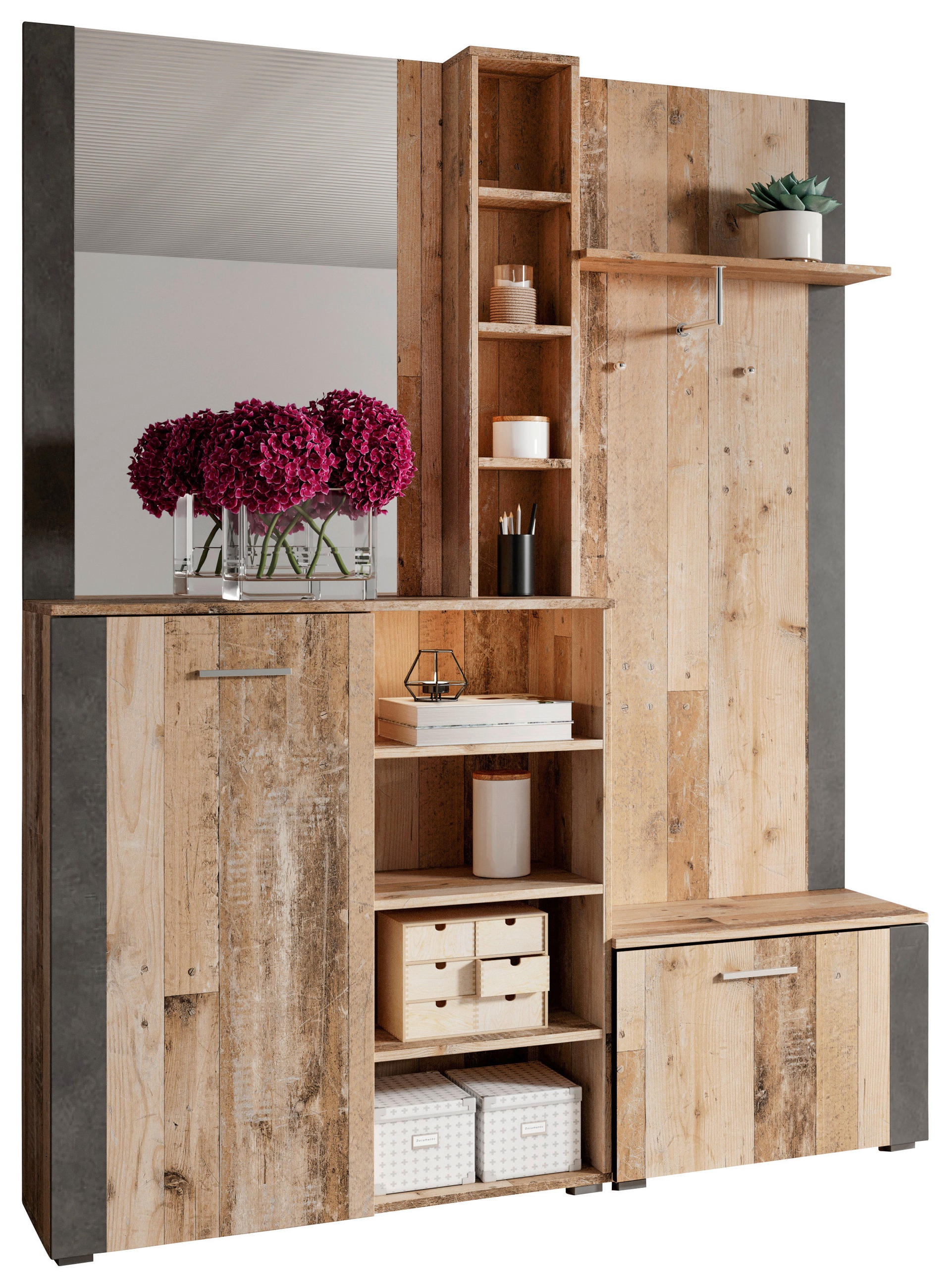 GARDEROBE 5-teilig  in 150/190/31.8 cm  - Basics, Holzwerkstoff (150/190/31.8cm) - Carryhome