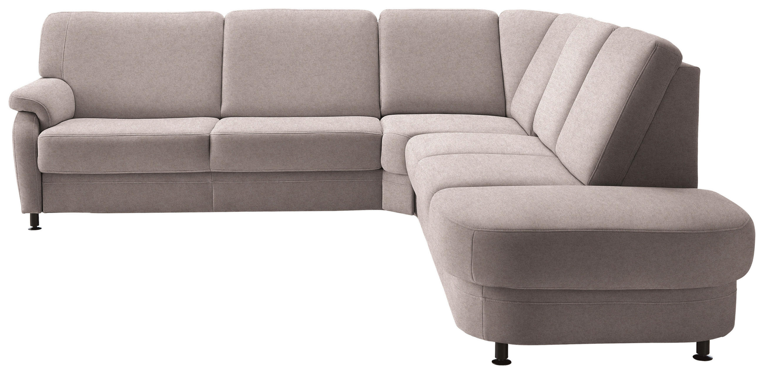 ECKSOFA  in Flachgewebe Rosa  269/287 cm  - Schwarz/Rosa, KONVENTIONELL, Textil/Metall (269/287cm) - Beldomo System
