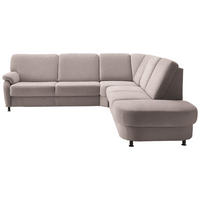 ECKSOFA  in Flachgewebe Rosa  269/287 cm  - Schwarz/Rosa, KONVENTIONELL, Textil/Metall (269/287cm) - Beldomo System