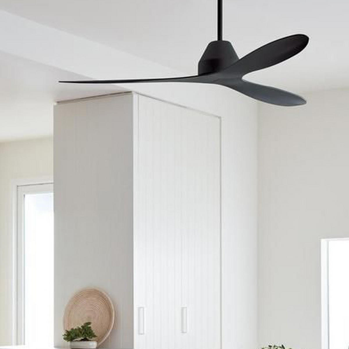 DECKENVENTILATOR  142/27 cm    - Schwarz, Basics, Kunststoff (142/27cm)