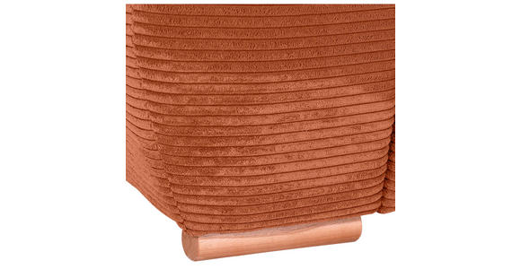 BIGSOFA Cord Rostfarben - Eichefarben/Rostfarben, KONVENTIONELL, Holz/Textil (270/72/109cm) - Carryhome