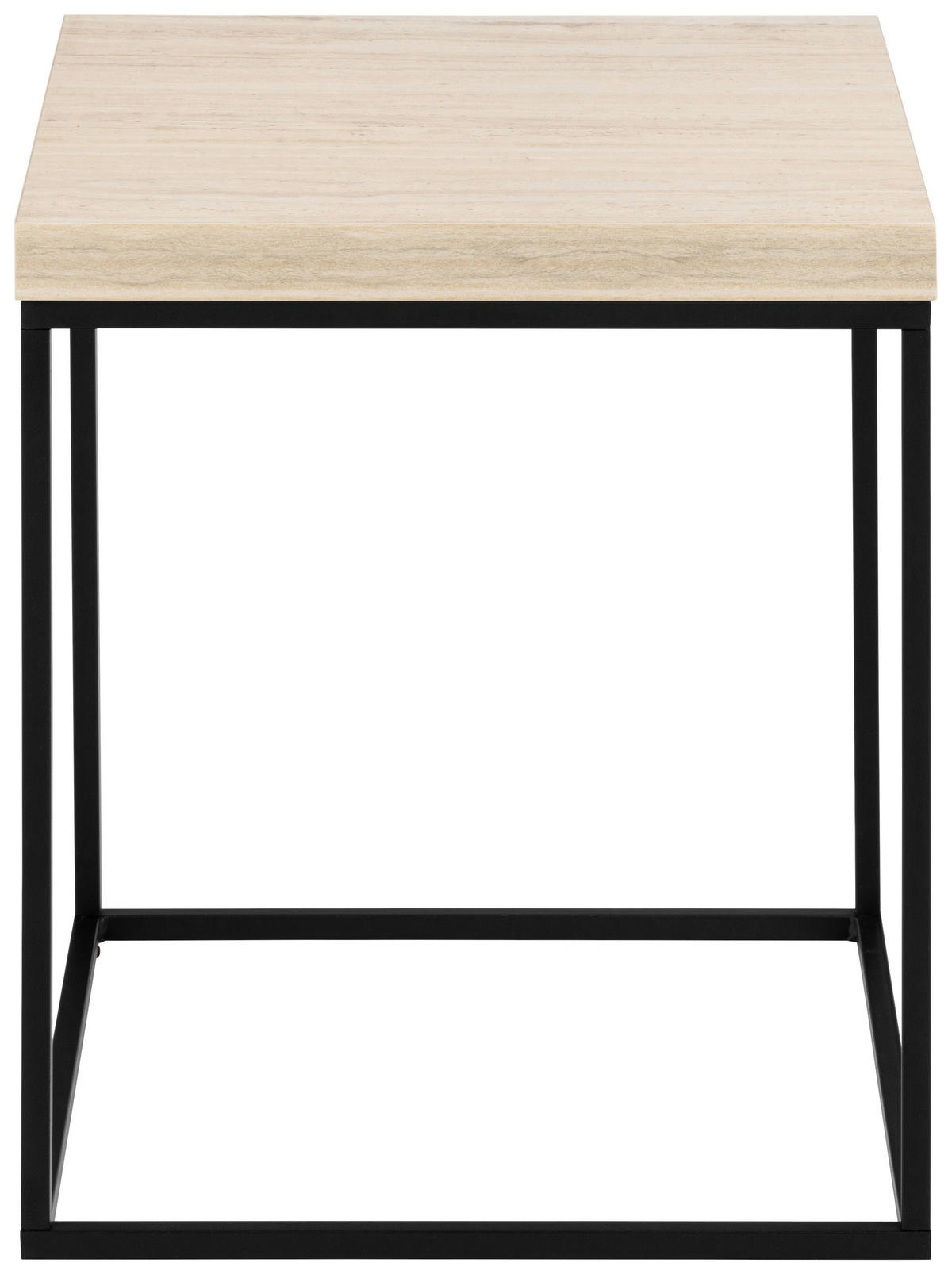 BEISTELLTISCH in Holzwerkstoff 40/40/45 cm  - Beige/Schwarz, Design, Holzwerkstoff/Metall (40/40/45cm) - Livetastic