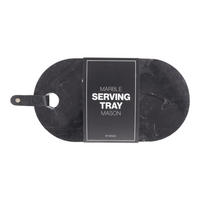 POSLUŽAVNIK ZA SERVIRANJE   29,5/17,5/1,6 cm           - crna, Osnovno, kamen (29,5/17,5/1,6cm)