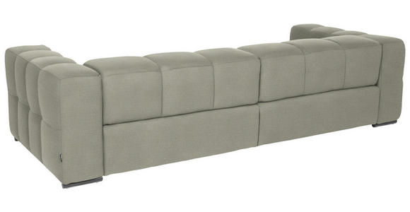 BIGSOFA  in Flachgewebe, Leinenoptik Naturfarben  - Schwarz/Naturfarben, Design, Textil/Metall (262/66/113cm) - Belluti