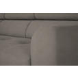 ECKSOFA Graubraun Feincord  - Graubraun/Schwarz, Design, Textil/Metall (205/280cm) - Xora