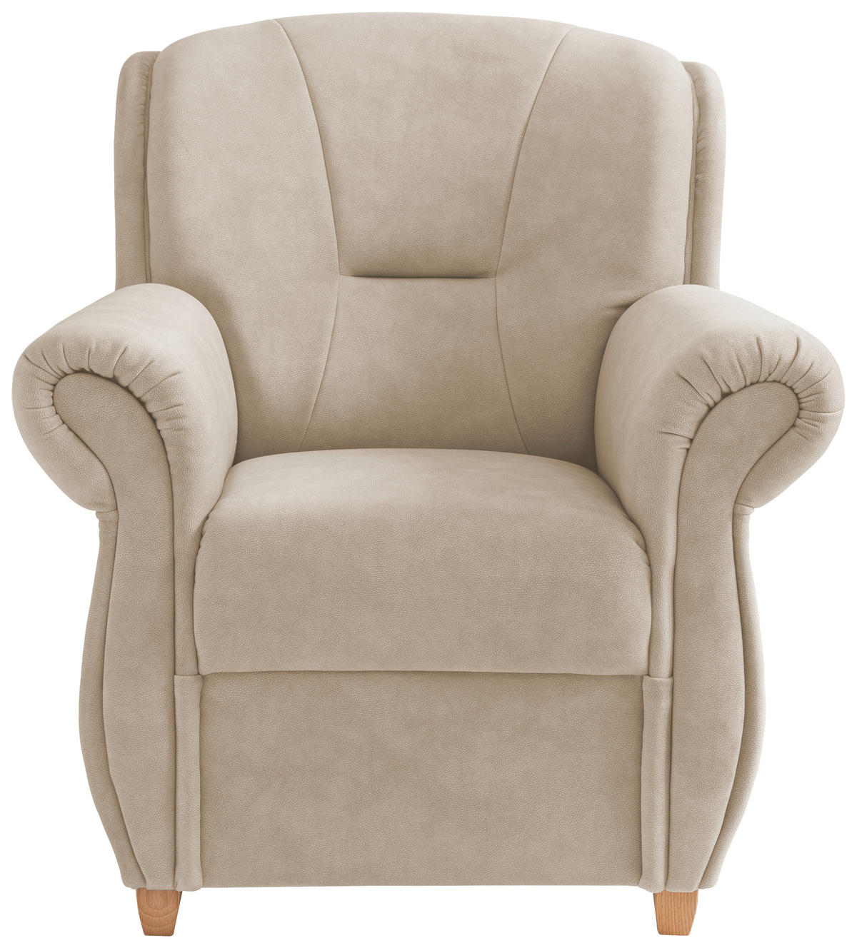 SESSEL in Mikrofaser Naturfarben  - Wildeiche/Naturfarben, KONVENTIONELL, Holz/Textil (91/100/88cm) - Livetastic