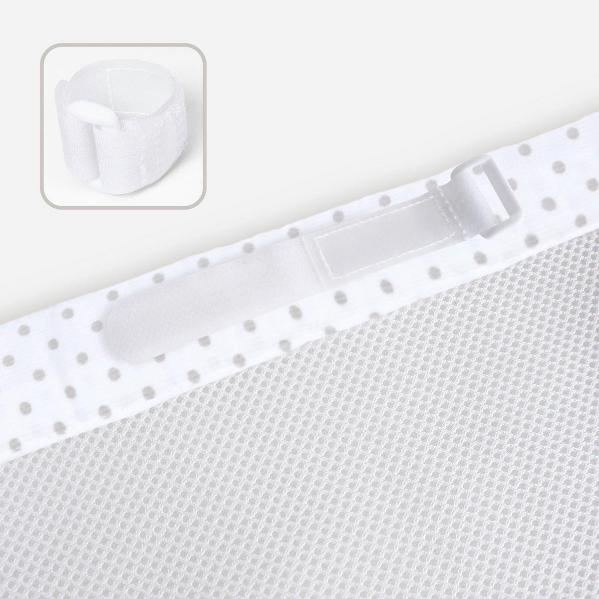 NESTCHEN babybay Nestchen 3D Mesh  - Weiß, Basics, Naturmaterialien (168/24/2cm) - Tobi