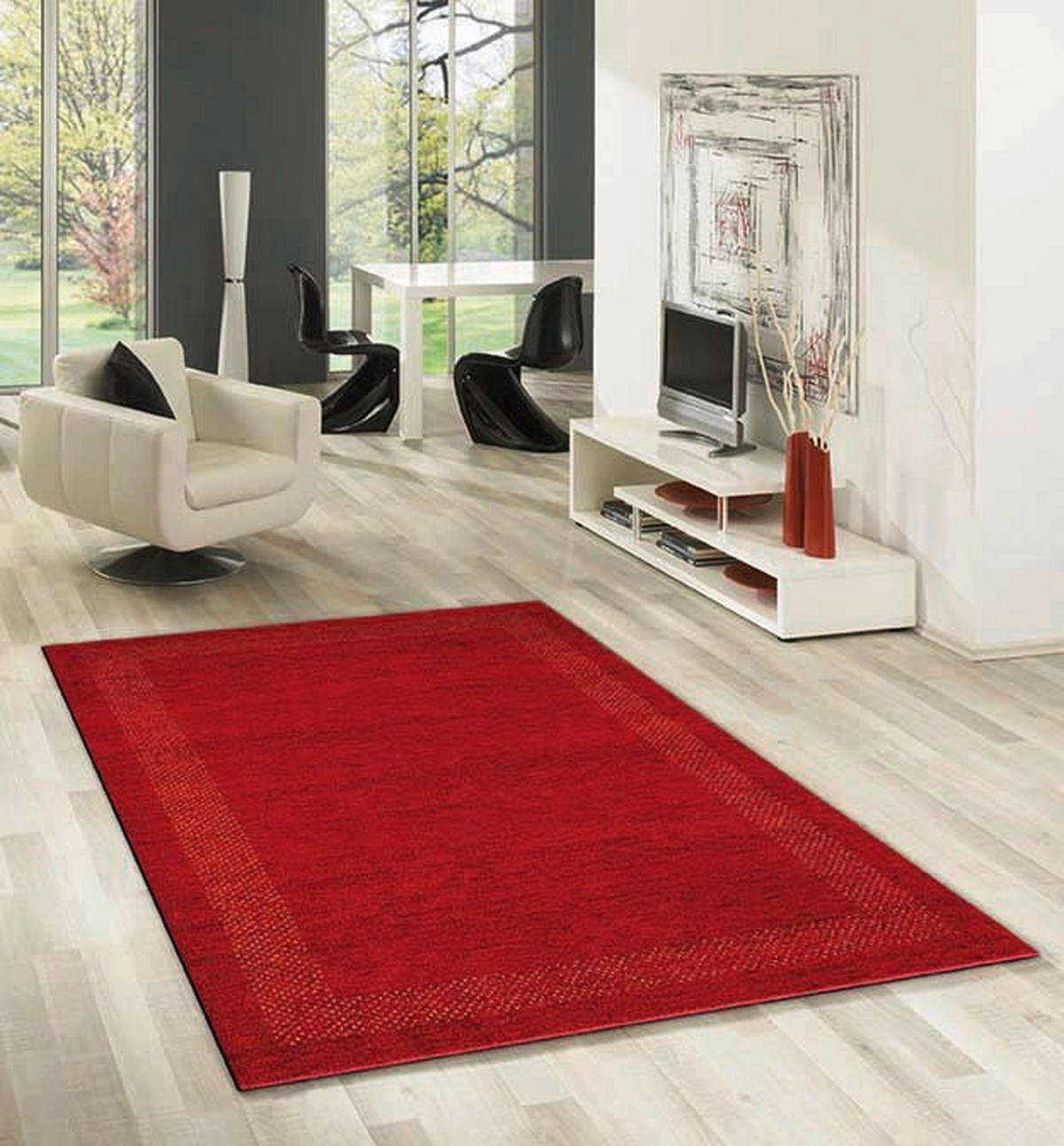 WOLLTEPPICH Wohnzimmer 250/300 cm Rot rechteckig  - Rot, KONVENTIONELL, Textil (250/300cm) - Cazaris