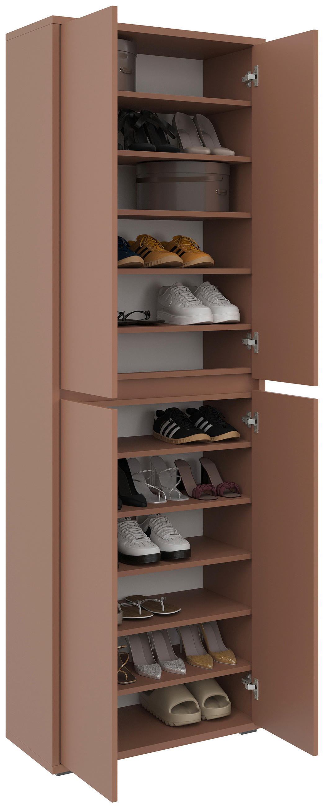 OMARA ZA ČEVLJE terakota - terakota, Design, umetna masa/leseni material (70/210/34cm) - Xora