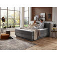 BOXSPRINGBETT 180/200 cm,  in Grau, Matratze, gepolstertes Kopfteil, Bettkasten, Topper, H2 + H3 = mittel + fest  - Schwarz/Grau, KONVENTIONELL, Kunststoff/Textil (180/200cm) - Carryhome