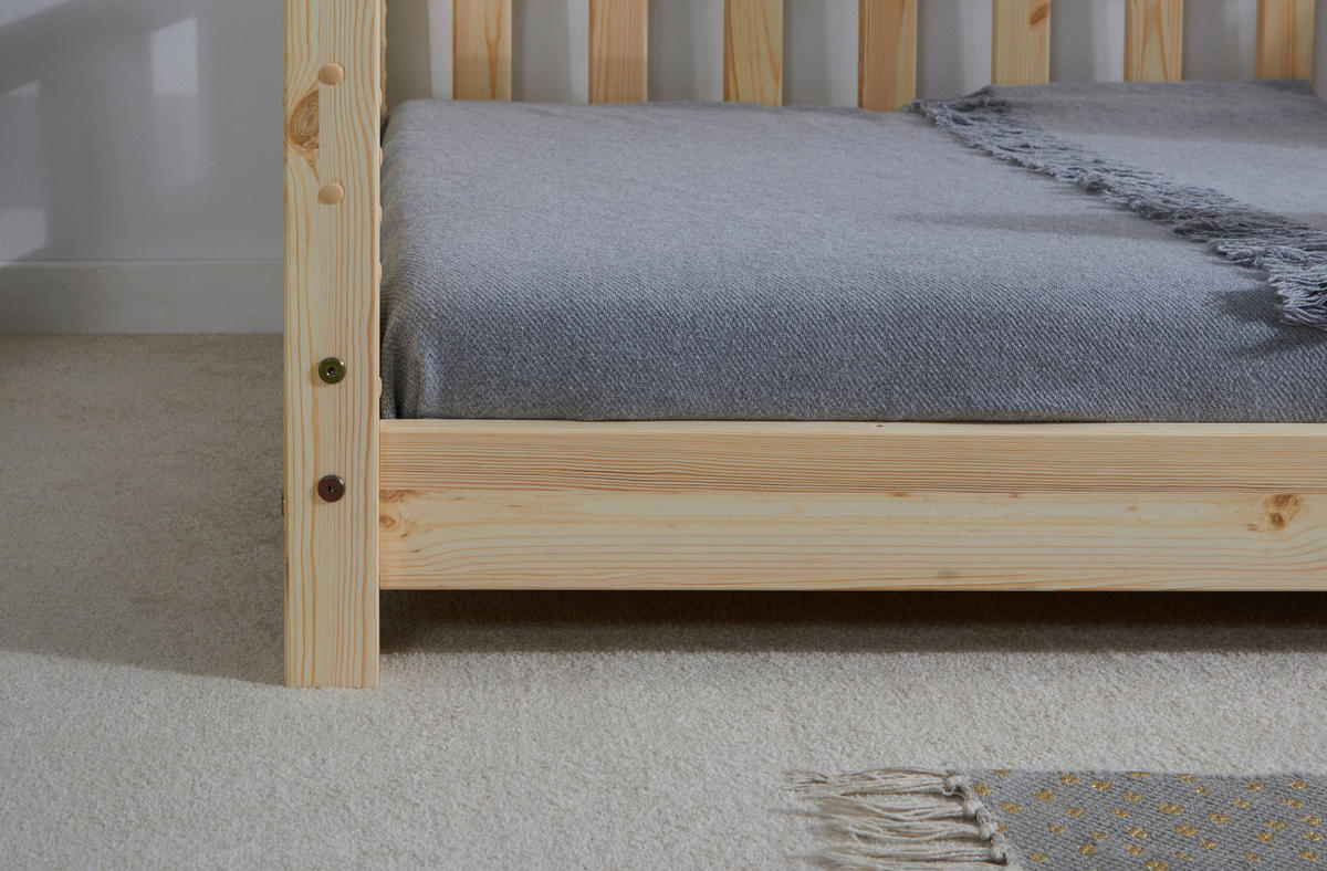 HAUSBETT 80/160 cm Naturfarben  - Naturfarben, Modern, Holz/Textil (80/160cm) - MID.YOU