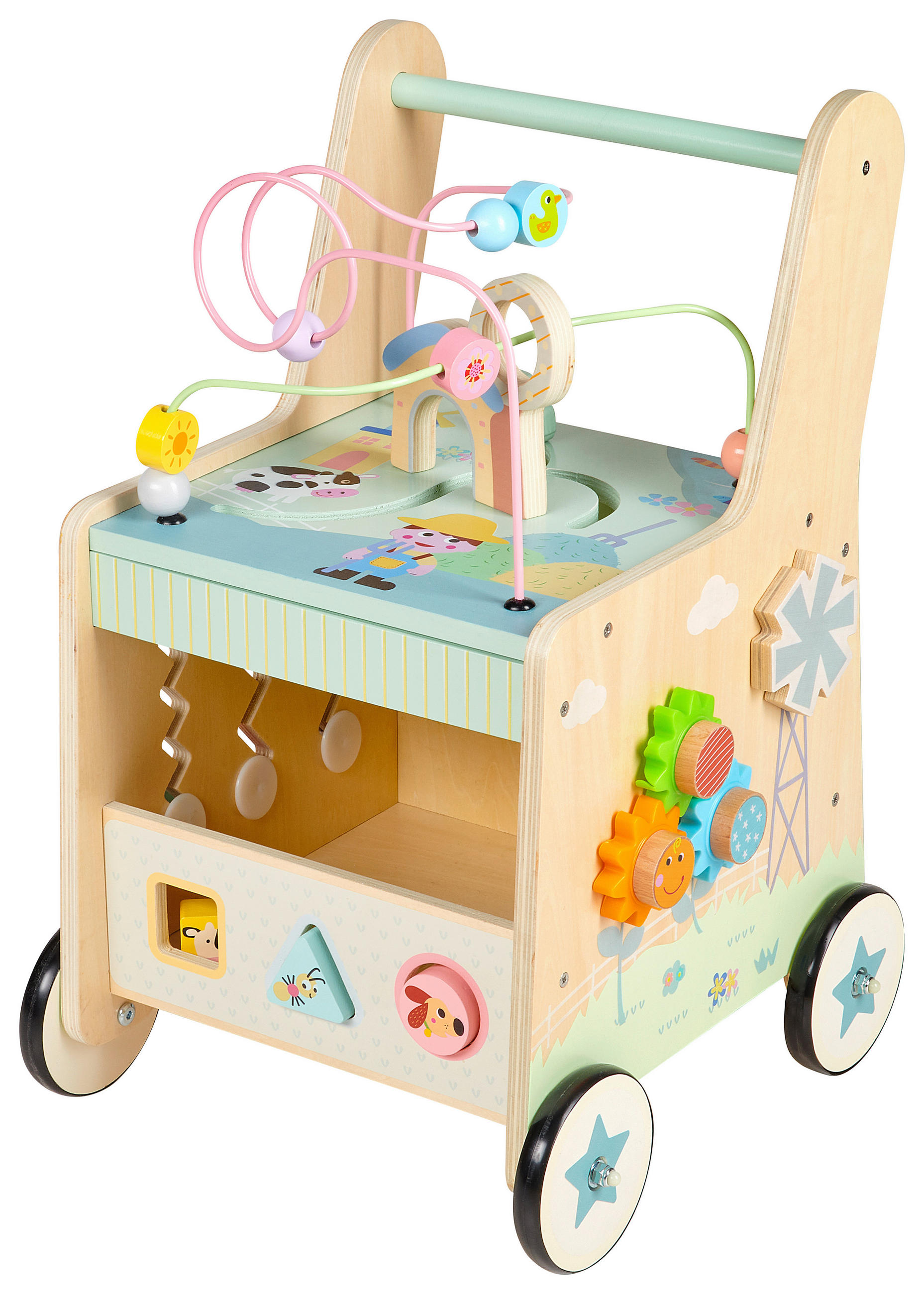 LAUFLERNWAGEN - Multicolor, Trend, Holz/Metall (31/35/50cm) - My Baby Lou