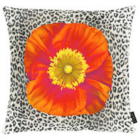 DEKORAČNÝ VANKÚŠ 45/45 cm - béžovohnedá/červená, Basics, textil (45/45cm) - Apelt